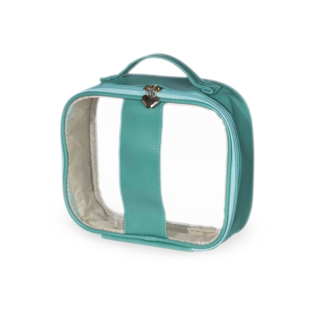 NECESSAIRE EM PVC E PU TAM.M SPX-18647M NA COR VERDE