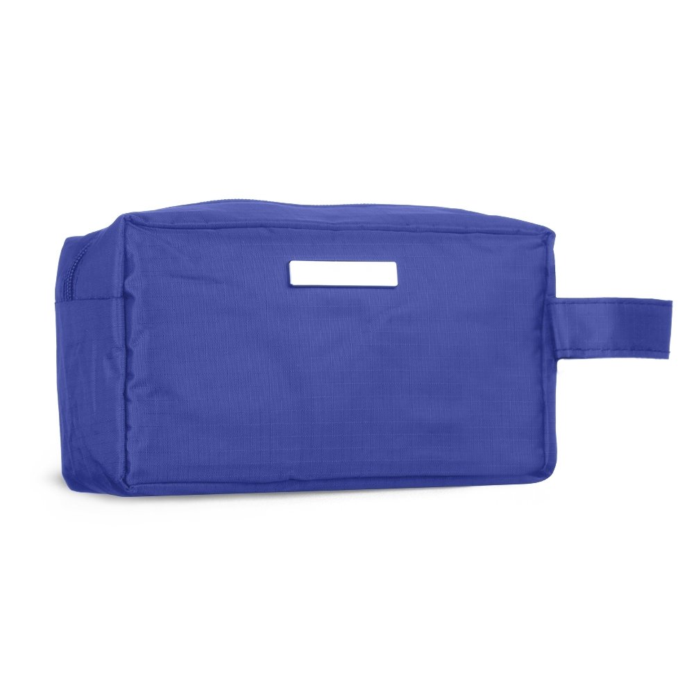 NECESSAIRE PVC IMPERMEÁVEL C/ PLAQUINHA  SPX-01228P NA COR AZUL