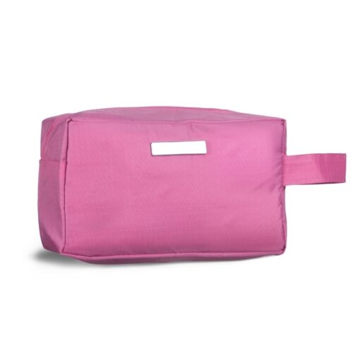 Necessaire Com Logo Pvc Impermeável C/ Plaquinha na cor rosa