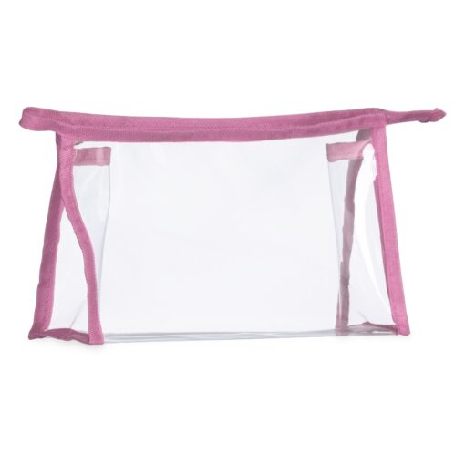 Necessaire Personalizada Plástica - Rosa | Brindes Brasil