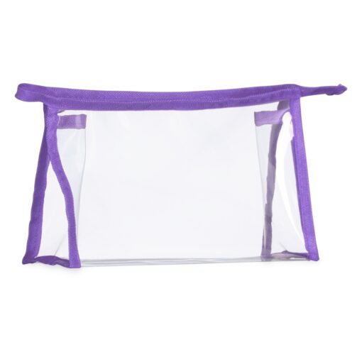 Necessaire Personalizada Plástica - Transparente/Roxo
