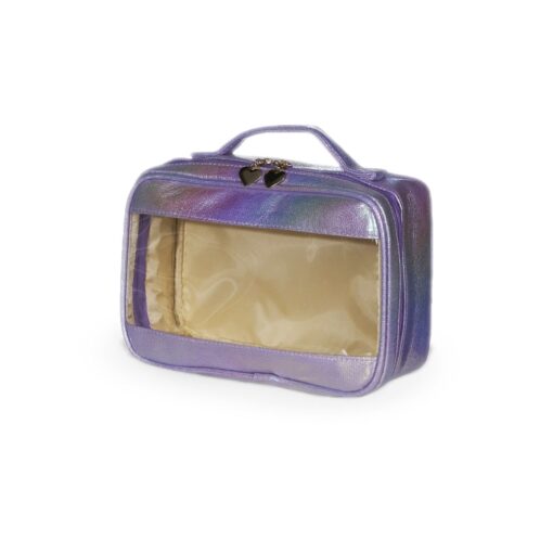 Necessaire Personalizada Holografica na cor roxo