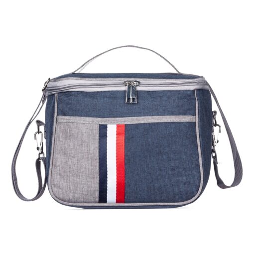Bolsa Personalizada Térmica 7L - azul com detalhes em cinza