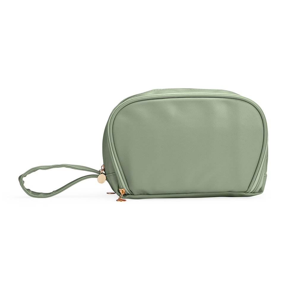 NÉCESSAIRE DE COURO SINTÉTICO SPX-18901 NA COR VERDE
