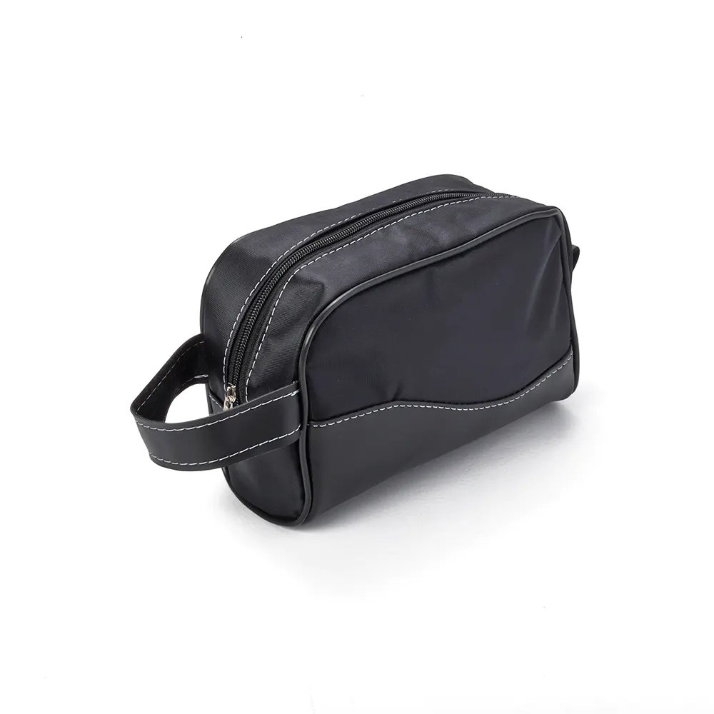 NECESSAIRE COURO SINT. E NYLON-PRE SPX-14572-PRE NA COR PRETO