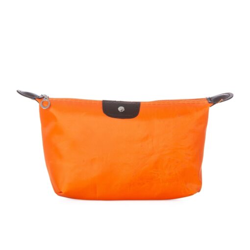 Necessaire Para Brindes Em Poliester Impermeável na cor laranja