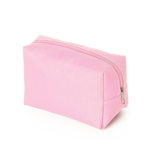 Necessaire Personalizada Em Nylon na cor rosa