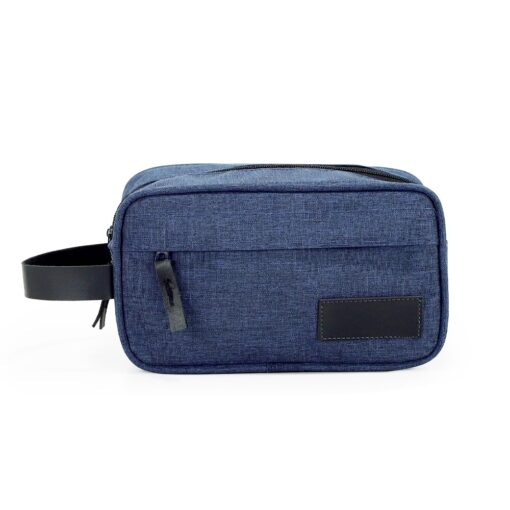 Necessaire Personalizada Couro Sintético - Azul/Preto