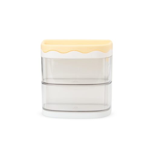 Organizador Personalizado Plástico - Branco/Amarelo