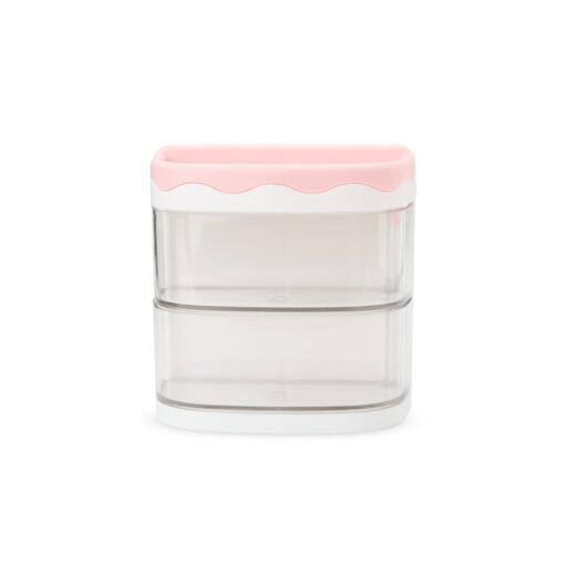 Organizador Personalizado Plástico - Branco/Rosa