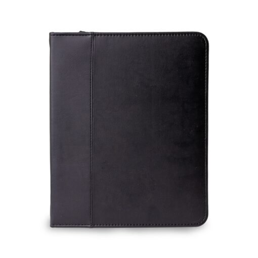 Pasta Personalizada Caderno De Couro Sintético na cor preto
