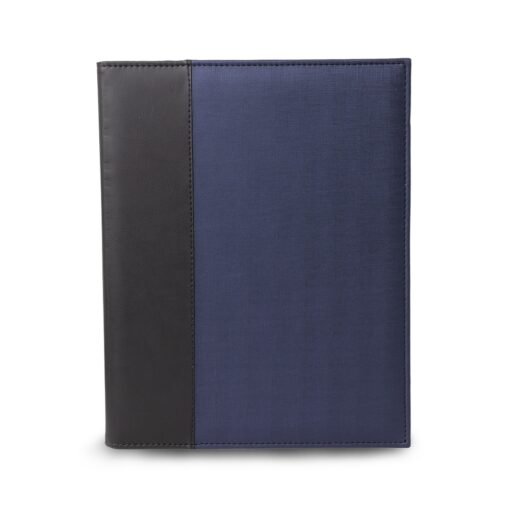 Pasta Para Brindes Convenção Com Porta Caneta - preto com detalhes em azul