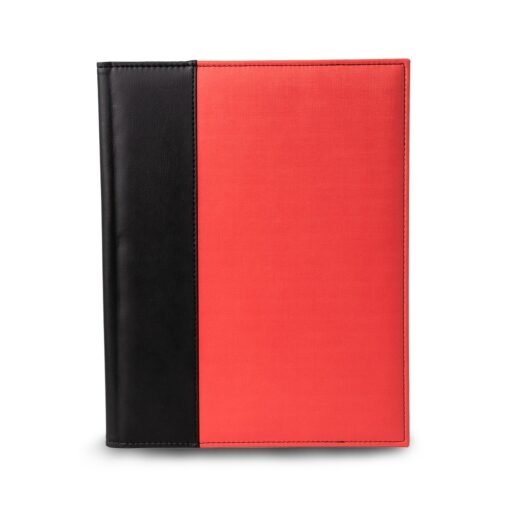 Pasta Promocional Convenção Com Porta Caneta - preto com detalhes em vermelho