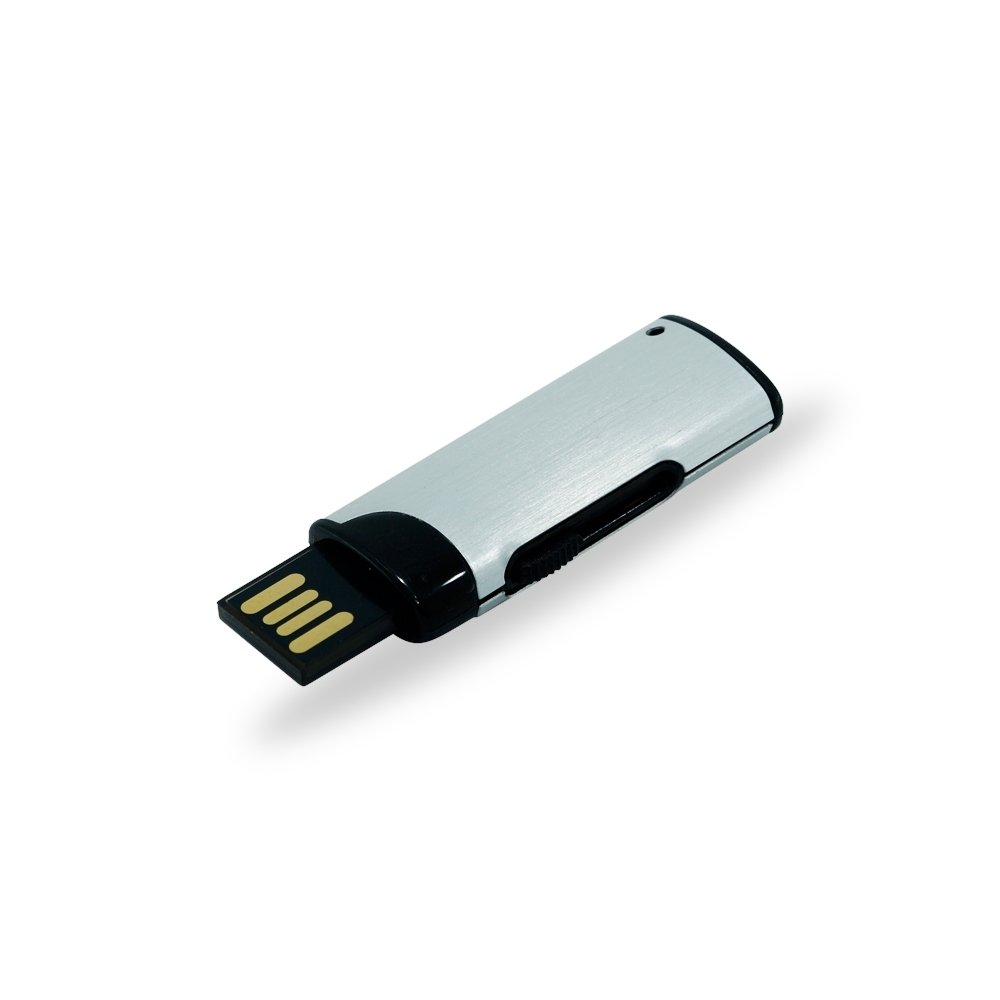PEN DRIVE RETRÁTIL 4 GB  SPX-061-4GB NA COR PRATA