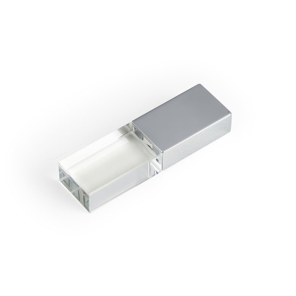 PEN DRIVE VIDRO 8 GB  SPX-050-8GB NA COR PRATA