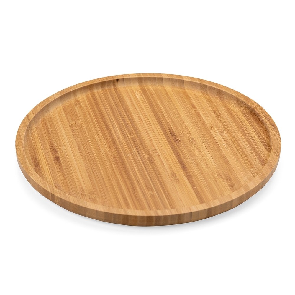 PETISQUEIRA REDONDA DE BAMBU 30*30CM SPX-18612 NA COR MADEIRA