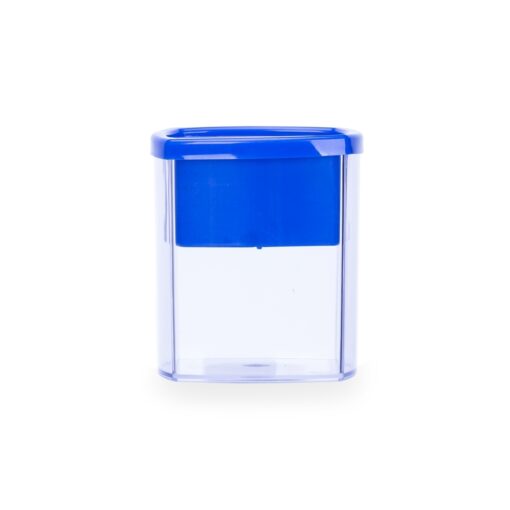 Porta Caneta Personalizado Plástico - Transparente/Azul