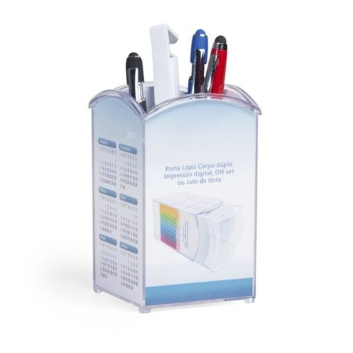 Porta Canetas Personalizado Acrílico - Transparente