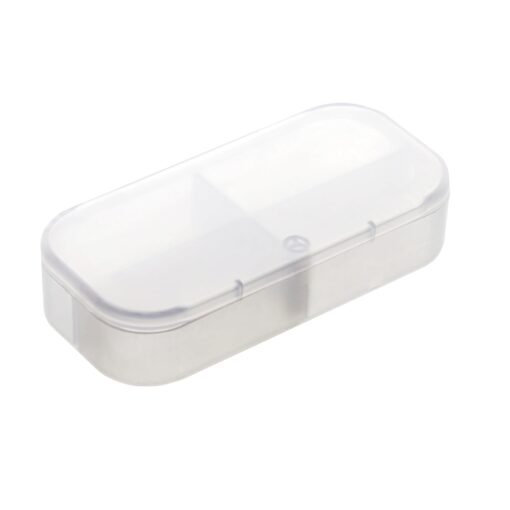 Porta Comprimido Personalizado Plástico - Transparente/Branco