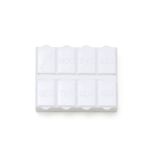 Porta-Comprimidos Personalizado Plástico - Branco SPX-13592-BCO
