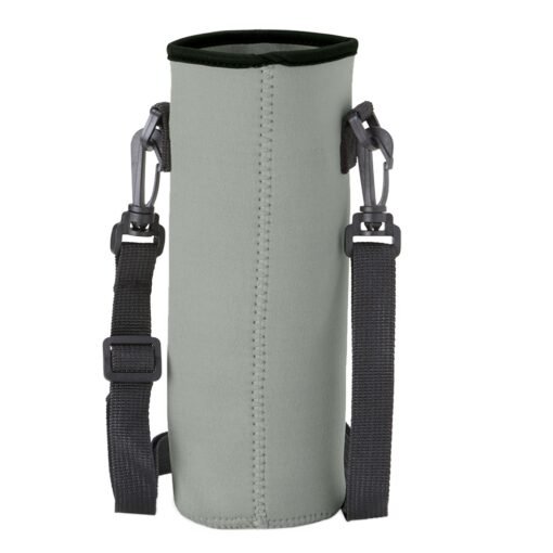 Porta Copo Personalizado Nylon - Cinza/Preto