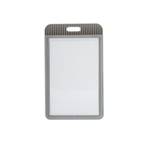Porta Crachá Personalizado Plástico - Cinza | Brindes Brasil