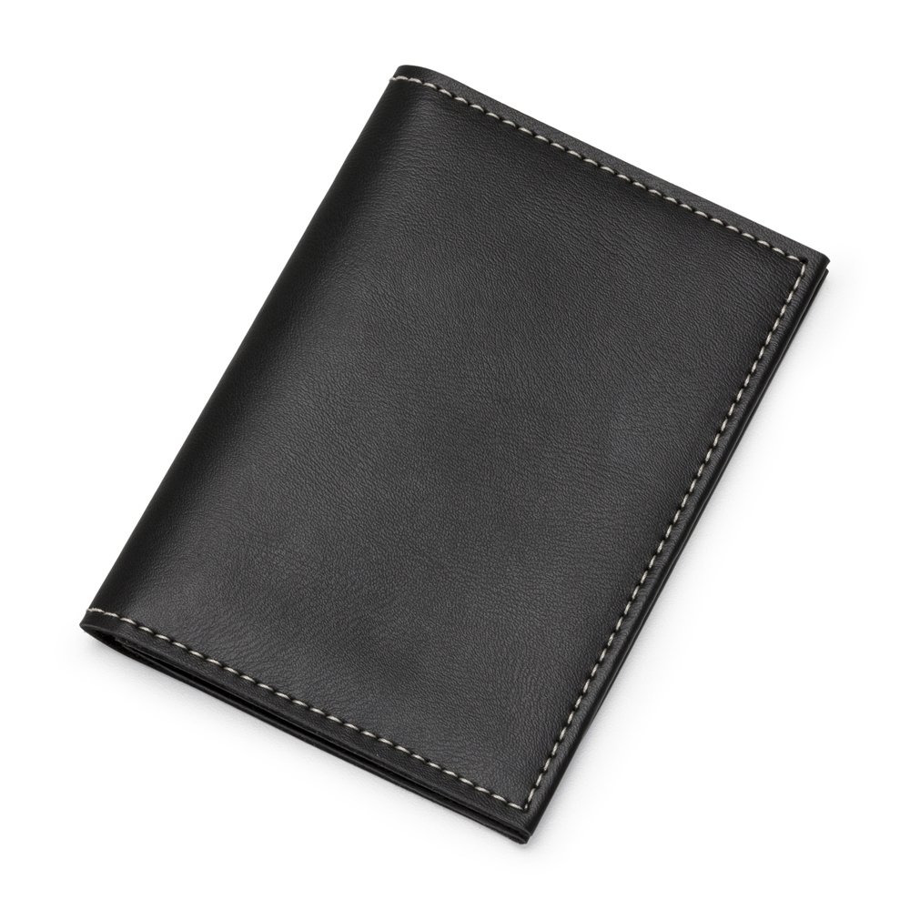 PORTA DOCUMENTO DE COURO SINTETICO  SPX-13468 NA COR PRETO