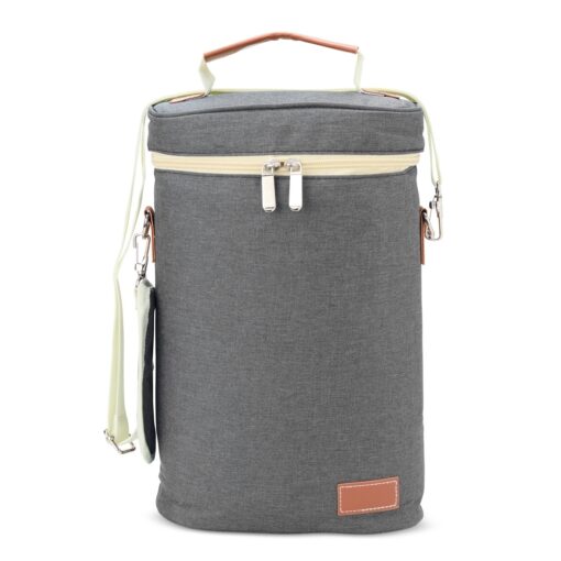 Porta Garrafa Personalizado Nylon - Cinza | Brindes Brasil