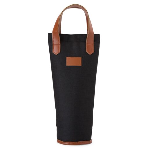 Porta Garrafa Personalizado Nylon - Preto/Marrom