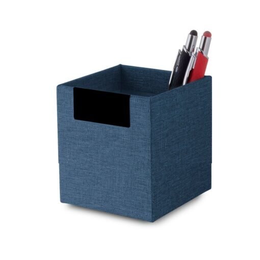 Porta Objetos Personalizado Inox - Azul | Brindes Brasil