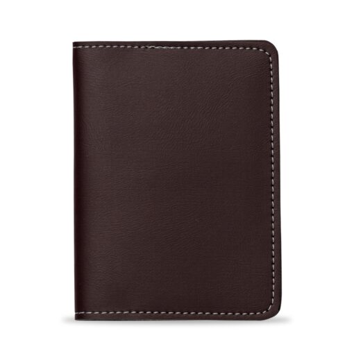 Porta Passaporte Personalizado Couro Sintético - Marrom SPX-13123B-MAR