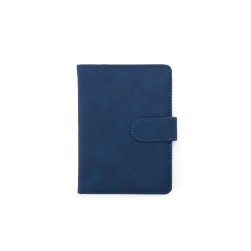 Porta Passaporte Personalizado Couro Sintético - Azul SPX-18881-AZE