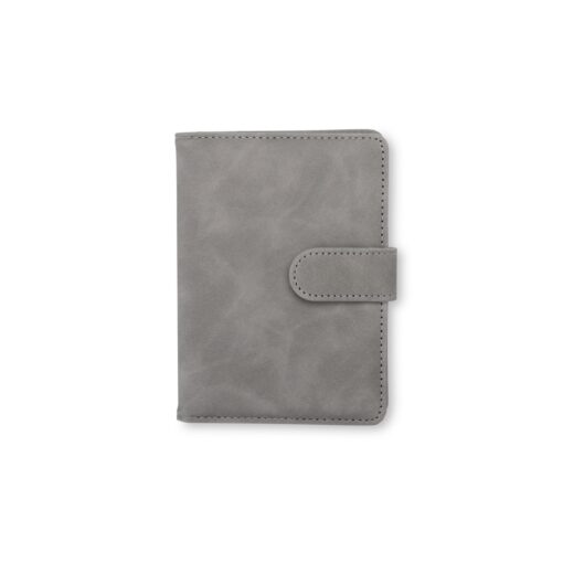 Porta Passaporte Personalizado Couro Sintético - Cinza SPX-18881-CIN