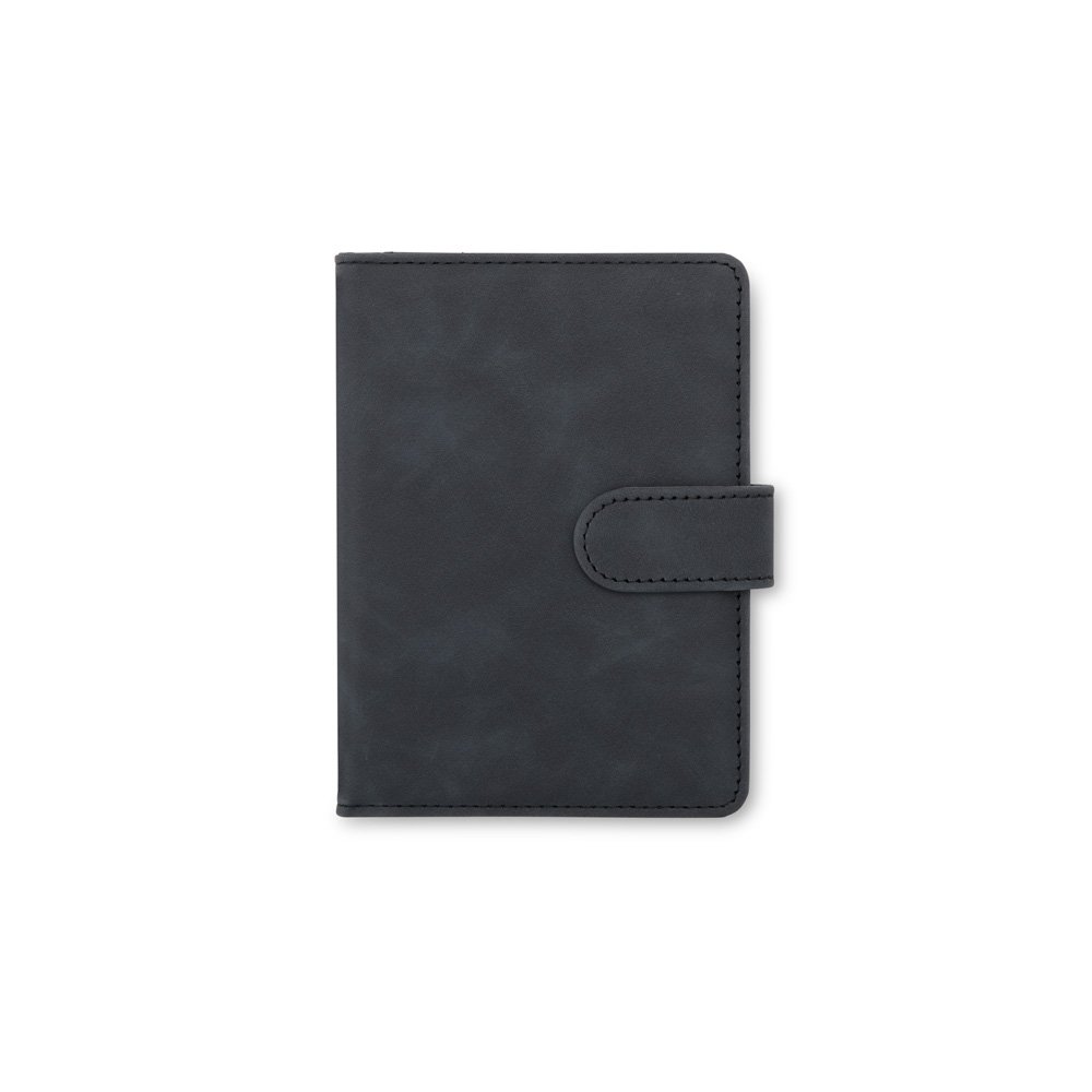 PORTA PASSAPORTE EM COURO SINTÉTICO SPX-18881 NA COR PRETO