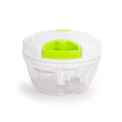 Processador De Alimentos Manual | Brinde Personalizado - branco com detalhes em verde
