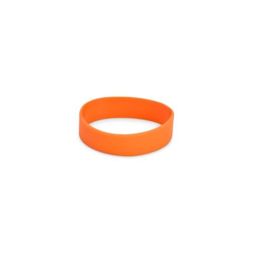 Pulseira personalizado de silicone na cor laranja