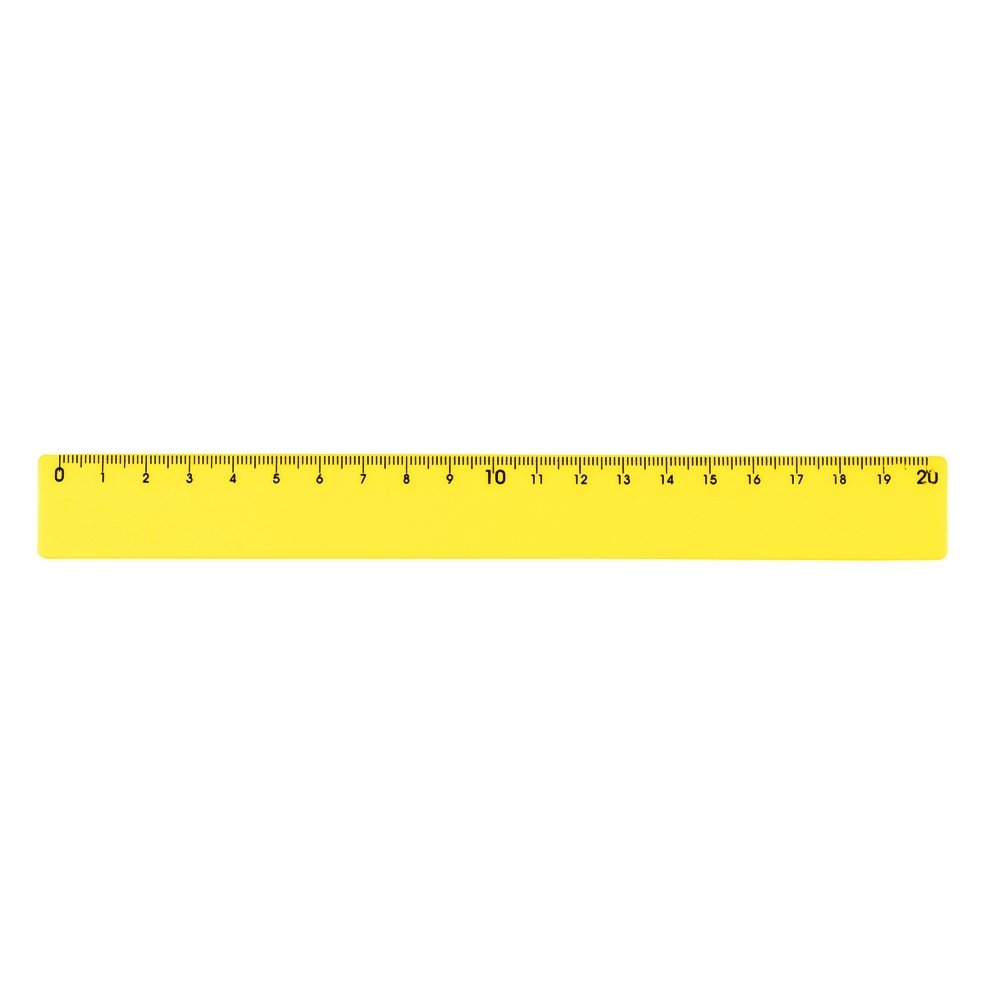RÉGUA PLÁSTICA 20CM SPX-13724 NA COR AMARELO