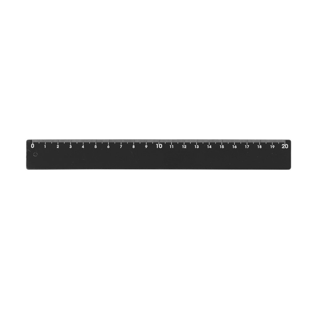 RÉGUA PLÁSTICA 20CM SPX-P@13724 NA COR PRETO