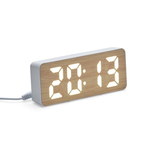 Relógio Despertador LED | Brinde Personalizado na cor branco