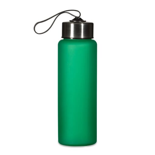 Garrafa Personalizada Plástica 680Ml - Verde/Inox