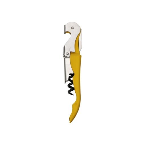 Saca Rolhas Personalizado Metálico - Amarelo/Inox