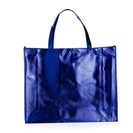 SACOLA EM TNT REVESTIDA C/ PLASTICO SPX-18537G-AZU NA COR AZUL