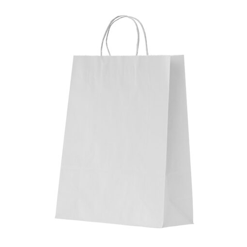 Sacola Personalizada Kraft Média na cor branco