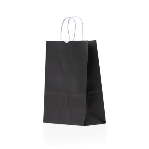 Sacola Para Brindes Kraft Pequena na cor preto