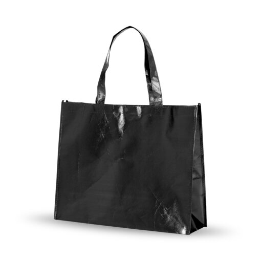 Sacola Personalizada Para Empresas Em Tnt Revestida C/ Plastico na cor preto
