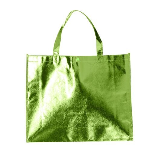SACOLA EM TNT REVESTIDA C/ PLASTICO SPX-18537G-VD NA COR VERDE