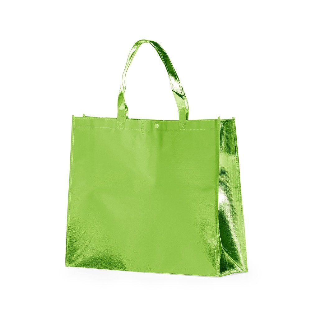 SACOLA EM TNT REVESTIDA C/ PLASTICO SPX-18537P NA COR VERDE