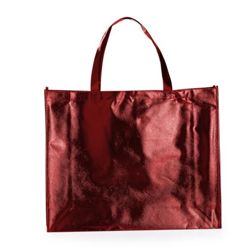 SACOLA EM TNT REVESTIDA C/ PLASTICO SPX-18537G-VM NA COR VERMELHO