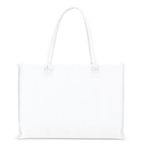 Sacola Personalizada De Lona na cor branco