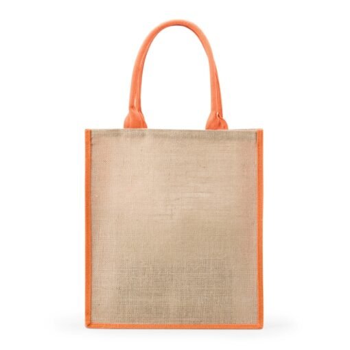 SACOLA DE JUTA SPX-18841-LAR NA COR LARANJA